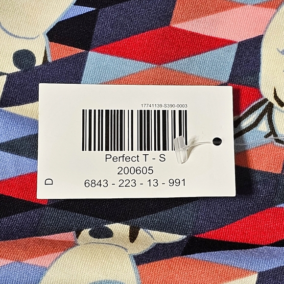 Lularoe Shirt Womens Size S Scoop Neck Short Sleeve Snowman Pullover Tunic - Picture 8 of 10